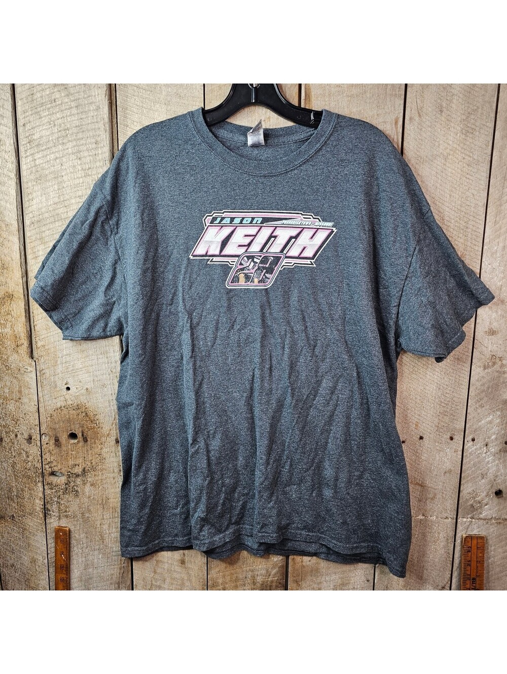 Jason Keith #28 Sprint Car Racing T-Shirt XL Mill Creek Mania Gildan Gray